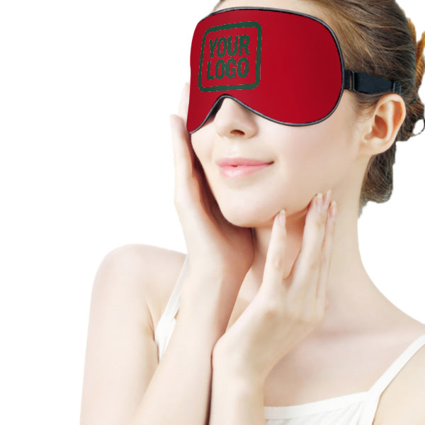 Maßgeschneidertes Rot Moosgrün Schlafmaske