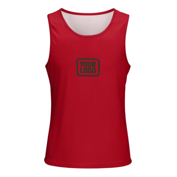 Maßgeschneidertes Rot Tannengrün Herren Tanktop