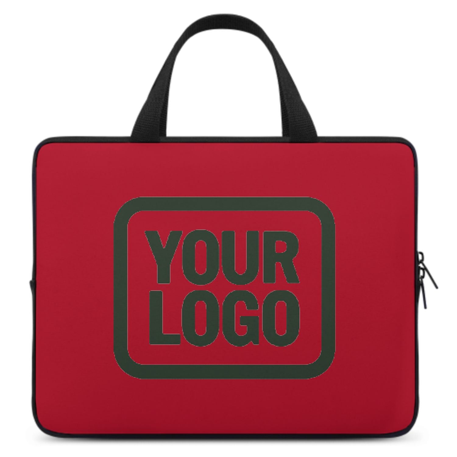 Maßgeschneidertes Rot Dark Green Laptop Tasche