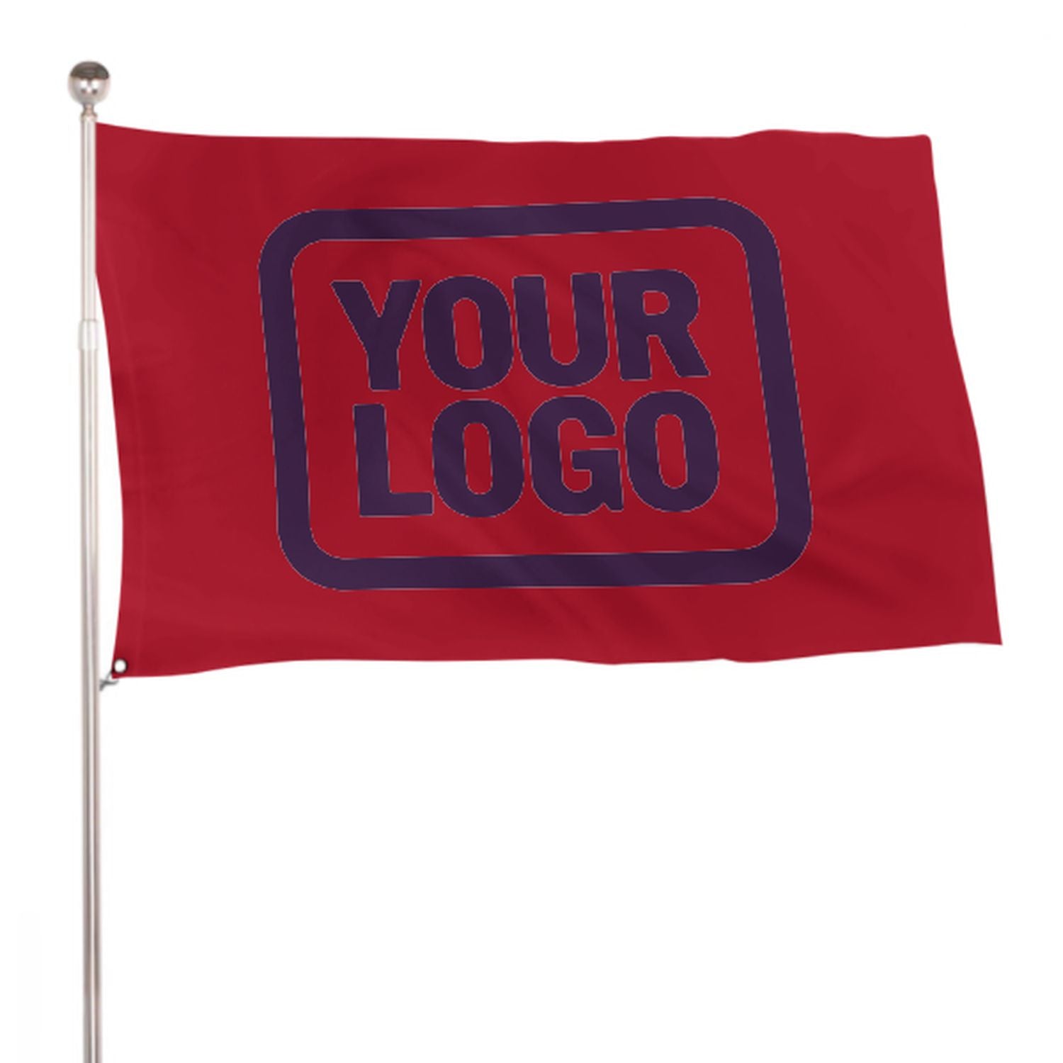 Maßgeschneidertes Rot Lila Flagge