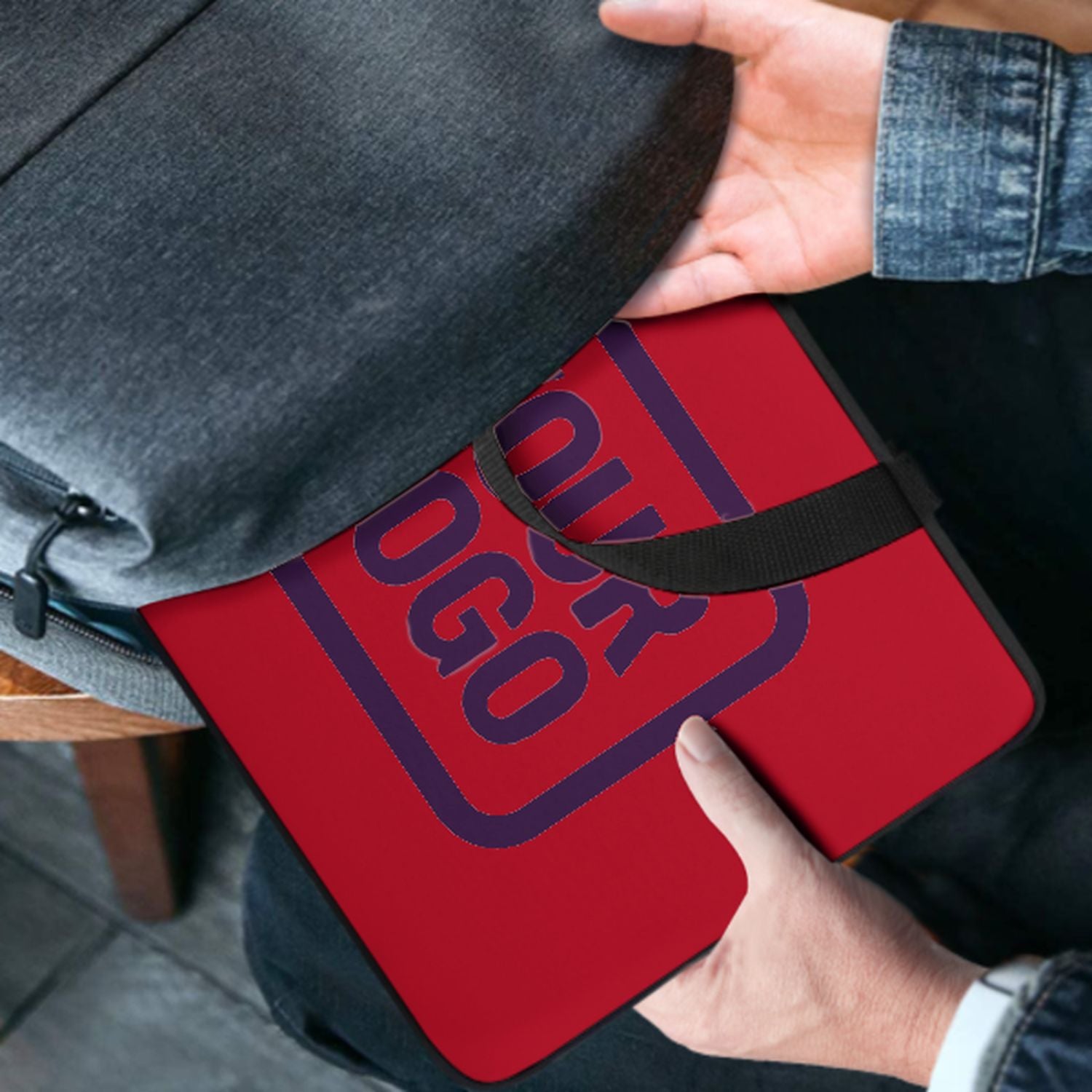Maßgeschneidertes Rot Purple Laptop Tasche