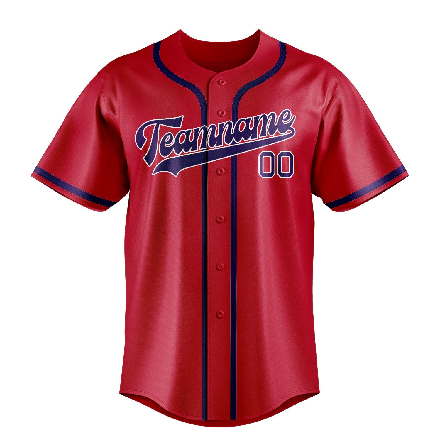Benutzerdefiniertes Professionelles Rot Lila Baseballtrikot