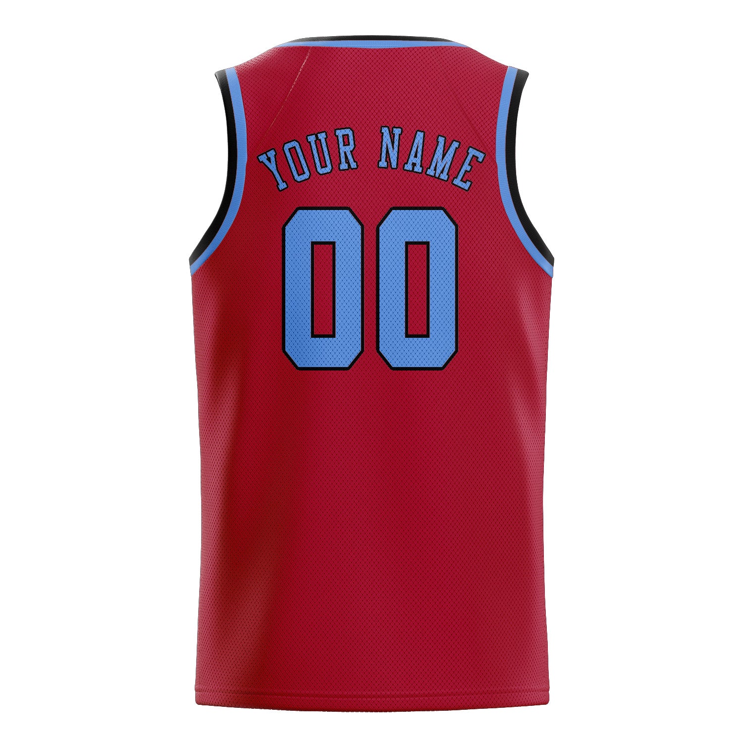Benutzerdefiniertes Professionelles Rot Hellblau Basketballtrikot