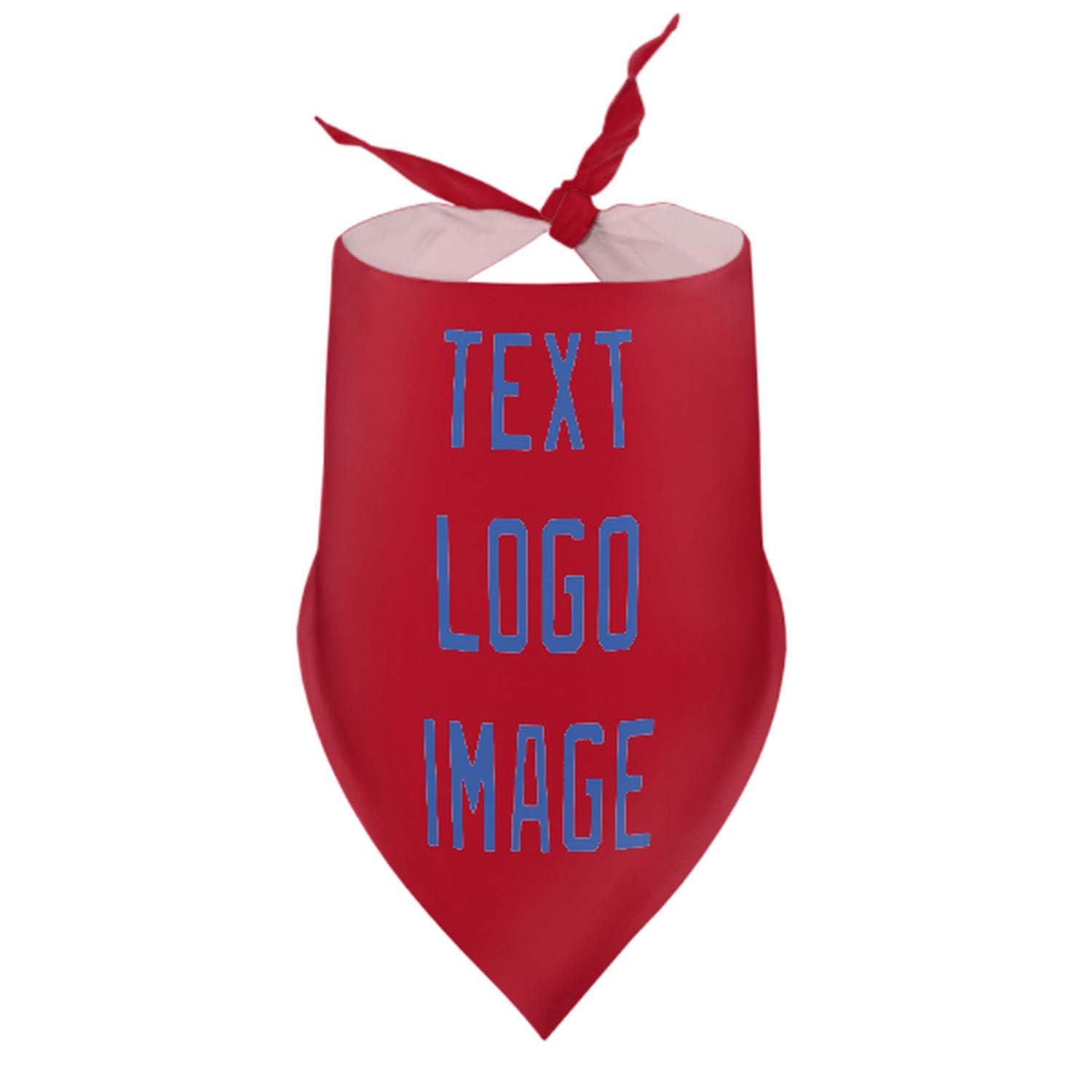 Maßgeschneidertes Rot Himmelblau Haustier-Halstuch