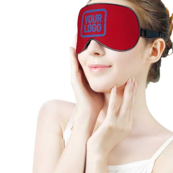 Maßgeschneidertes Rot Himmelblau Schlafmaske