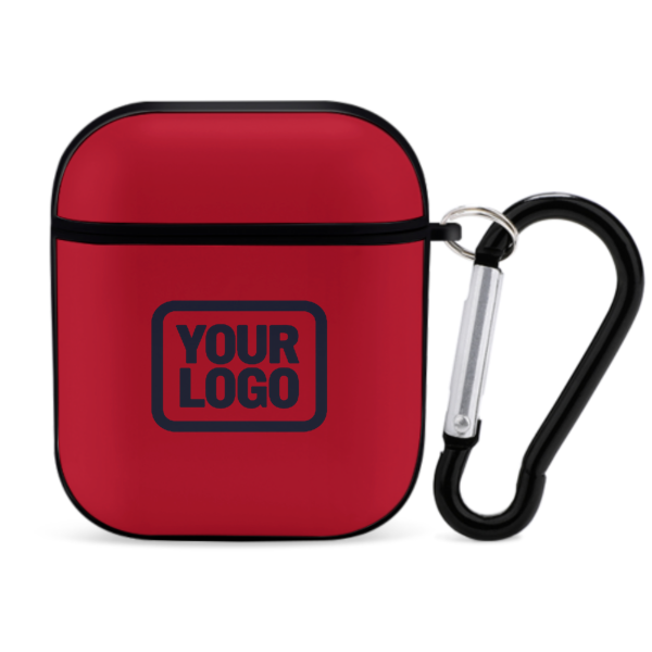 Maßgeschneidertes Rot Stahlblau AirPods-Hülle