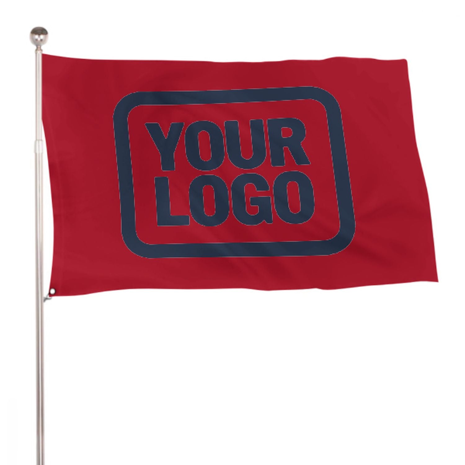 Maßgeschneidertes Rot Marineblau Flagge