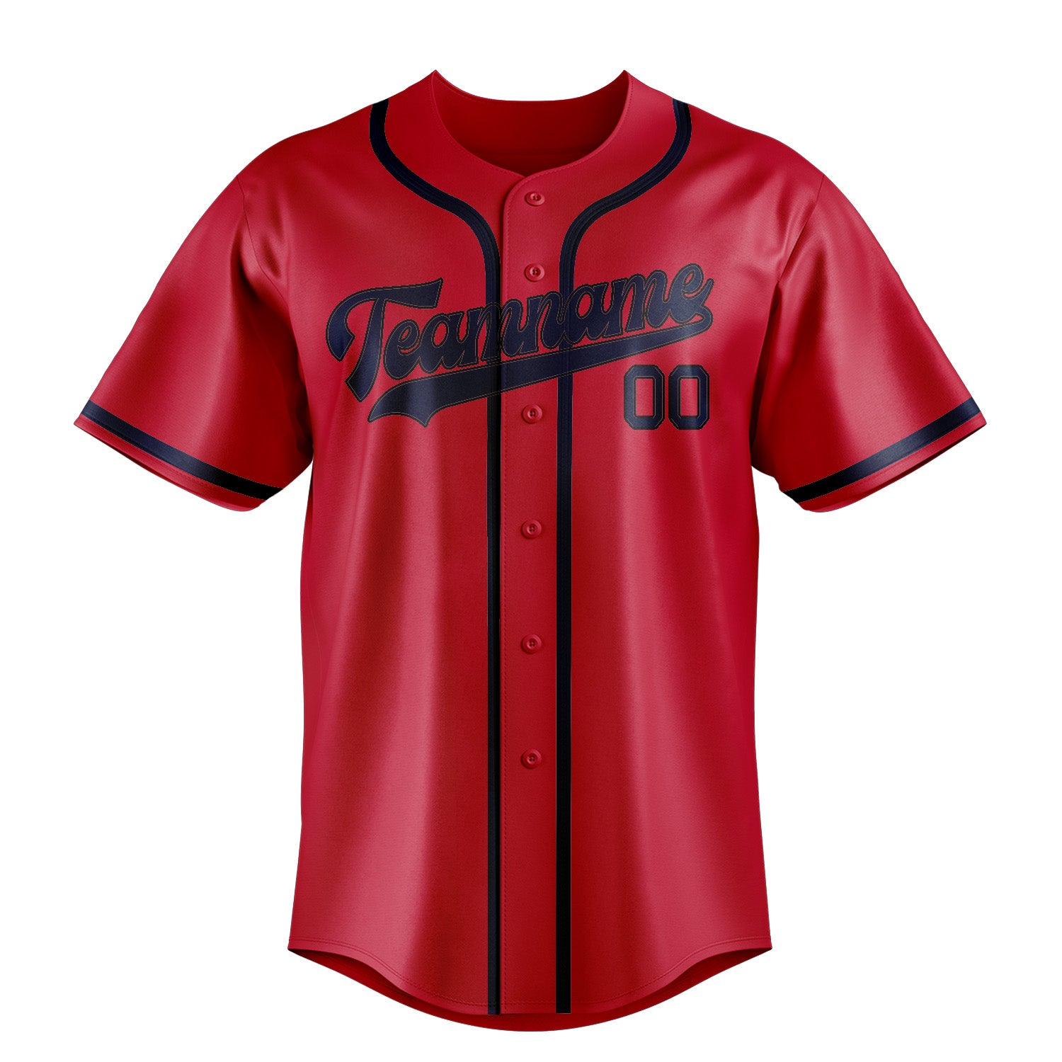 Benutzerdefiniertes Professionelles Rot Marineblau Baseballtrikot