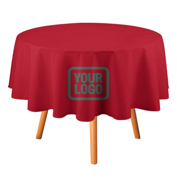Maßgeschneidertes Rot Blaugrün Runde Tischdecke
