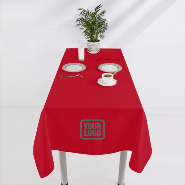 Maßgeschneidertes Rot Marineblau Quadratische Tischdecke