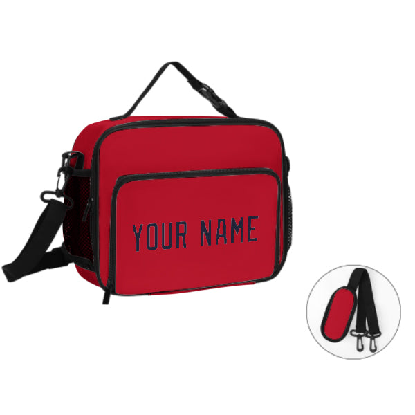 Maßgeschneidertes Rot Navy Lunch-Tasche