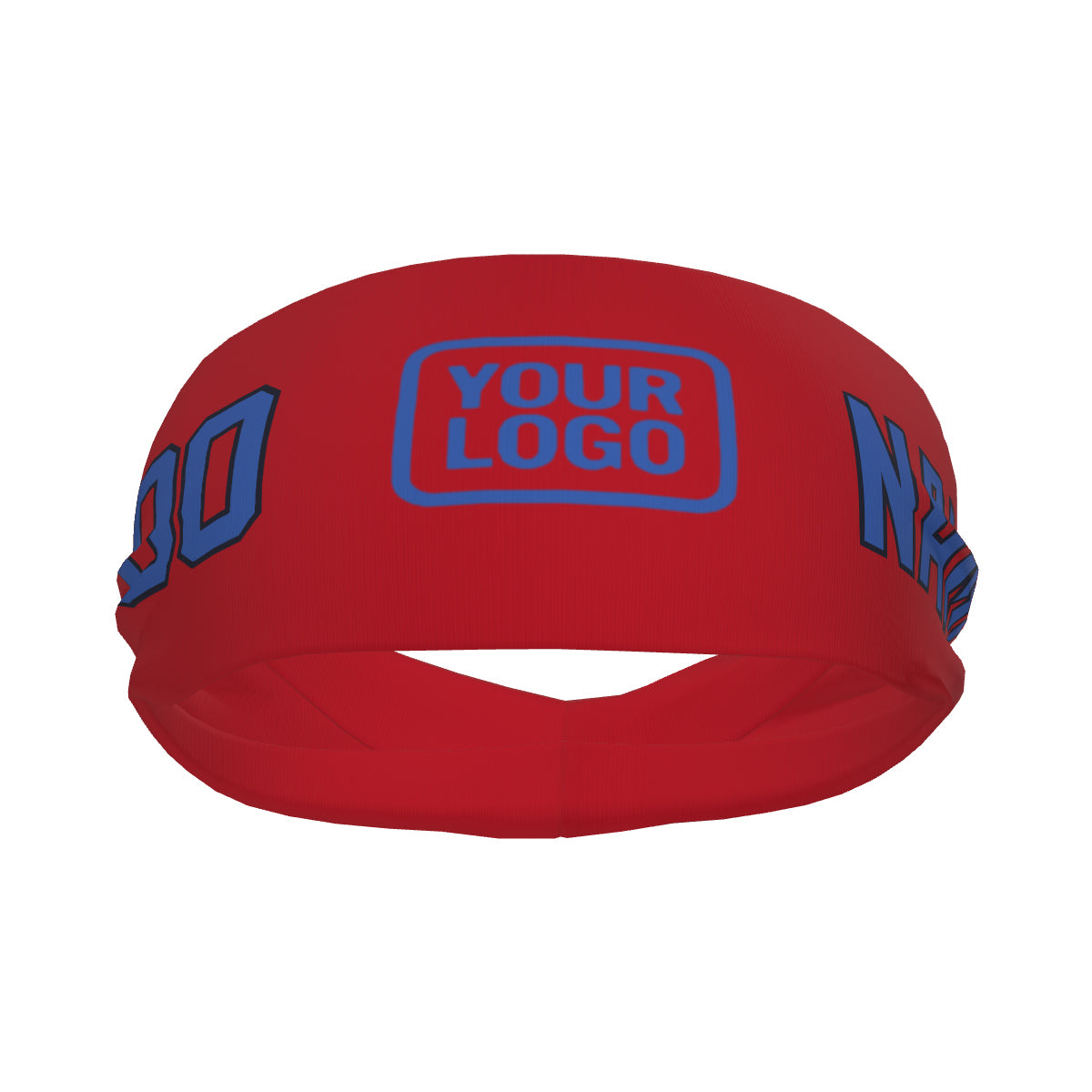 Maßgeschneidertes Rot Himmelblau Sport Stirnband