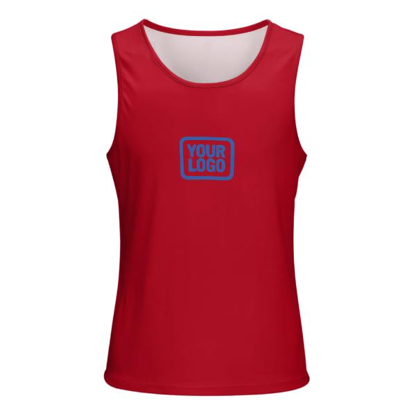 Maßgeschneidertes Rot Himmelblau Herren Tanktop