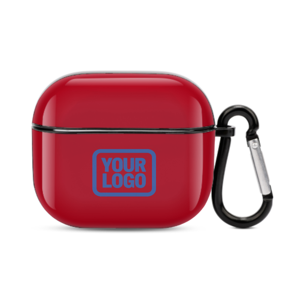 Maßgeschneidertes Rot Himmelblau AirPods-Hülle (3. Generation)