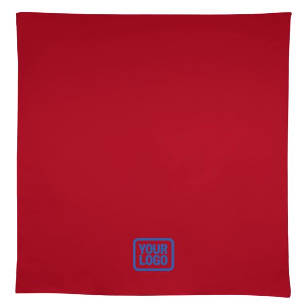 Maßgeschneidertes Rot Stahlblau Quadratische Tischdecke