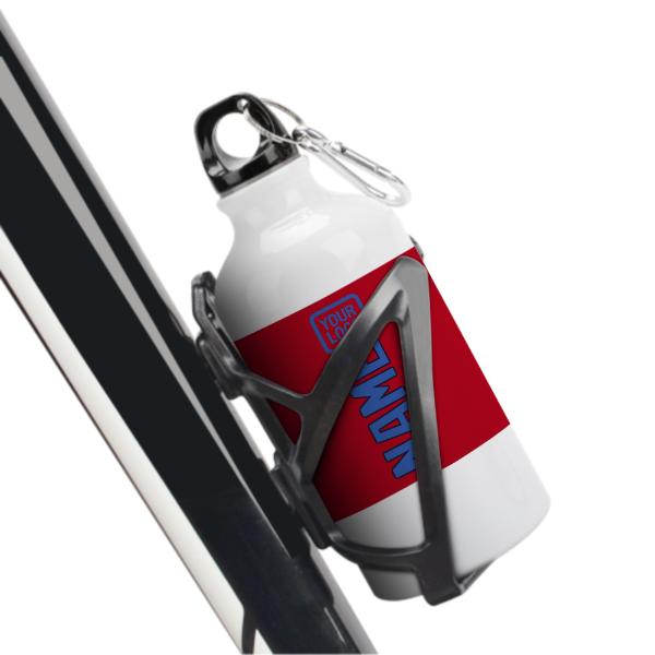 Maßgeschneidertes Rot Himmelblau Sportflasche
