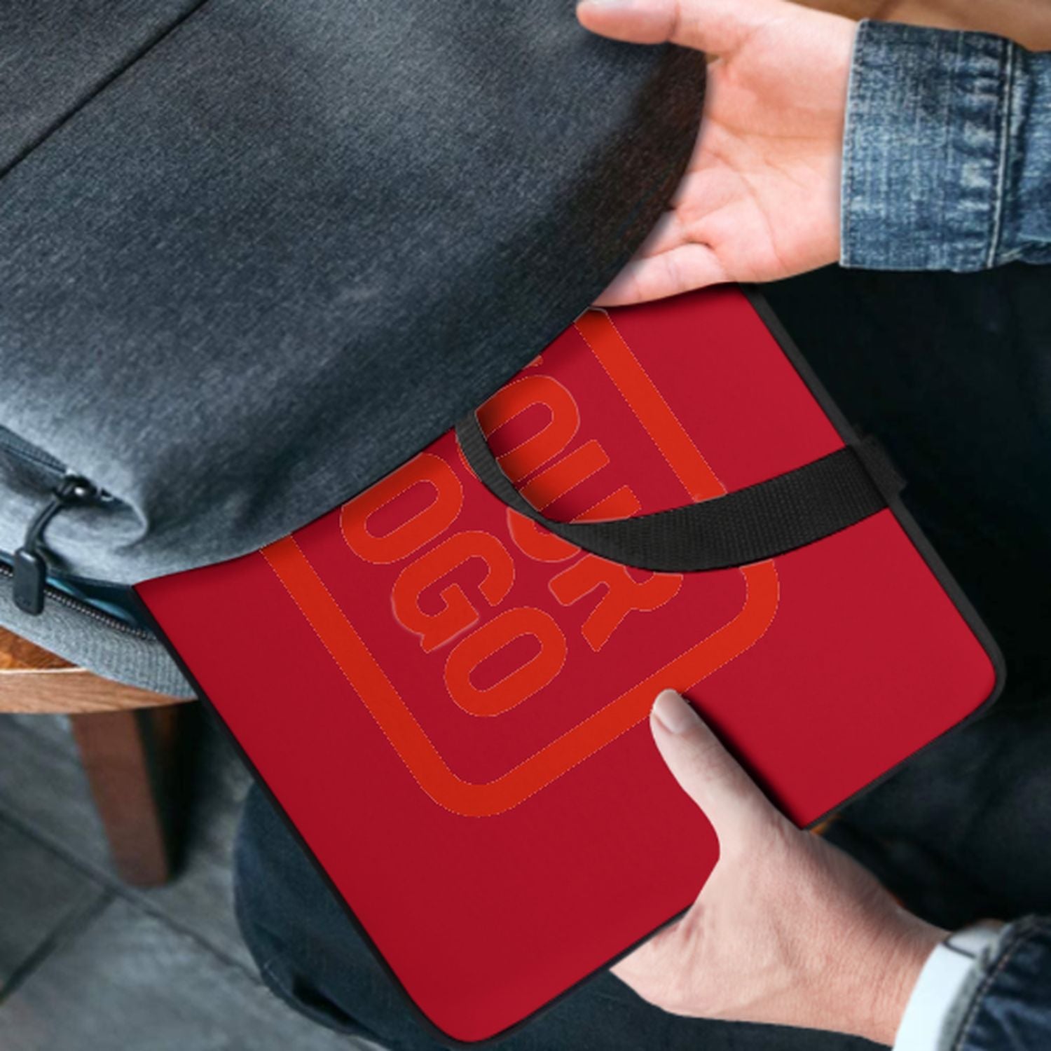 Maßgeschneidertes Rot Orange Red Laptop Tasche
