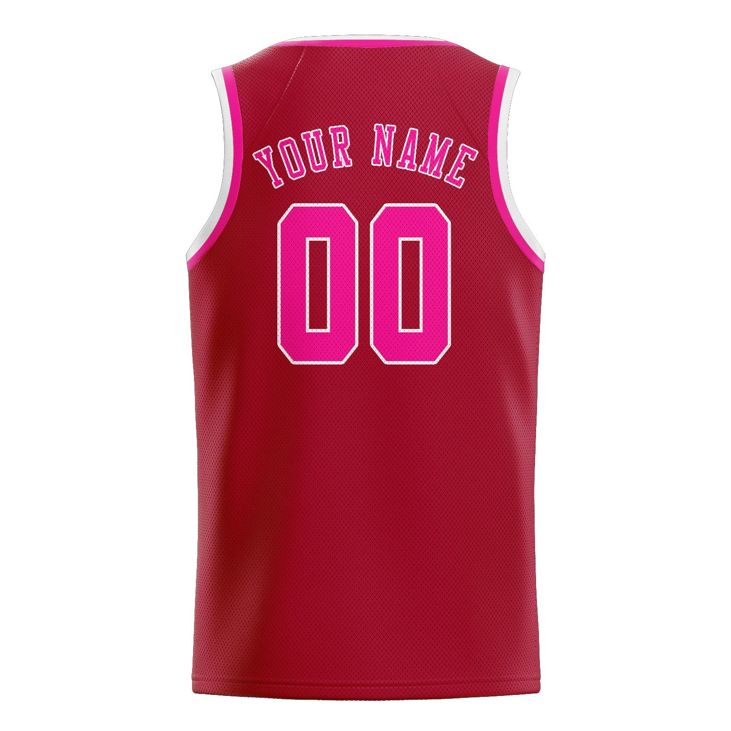 Benutzerdefiniertes Professionelles Rot Rosarot Basketballtrikot