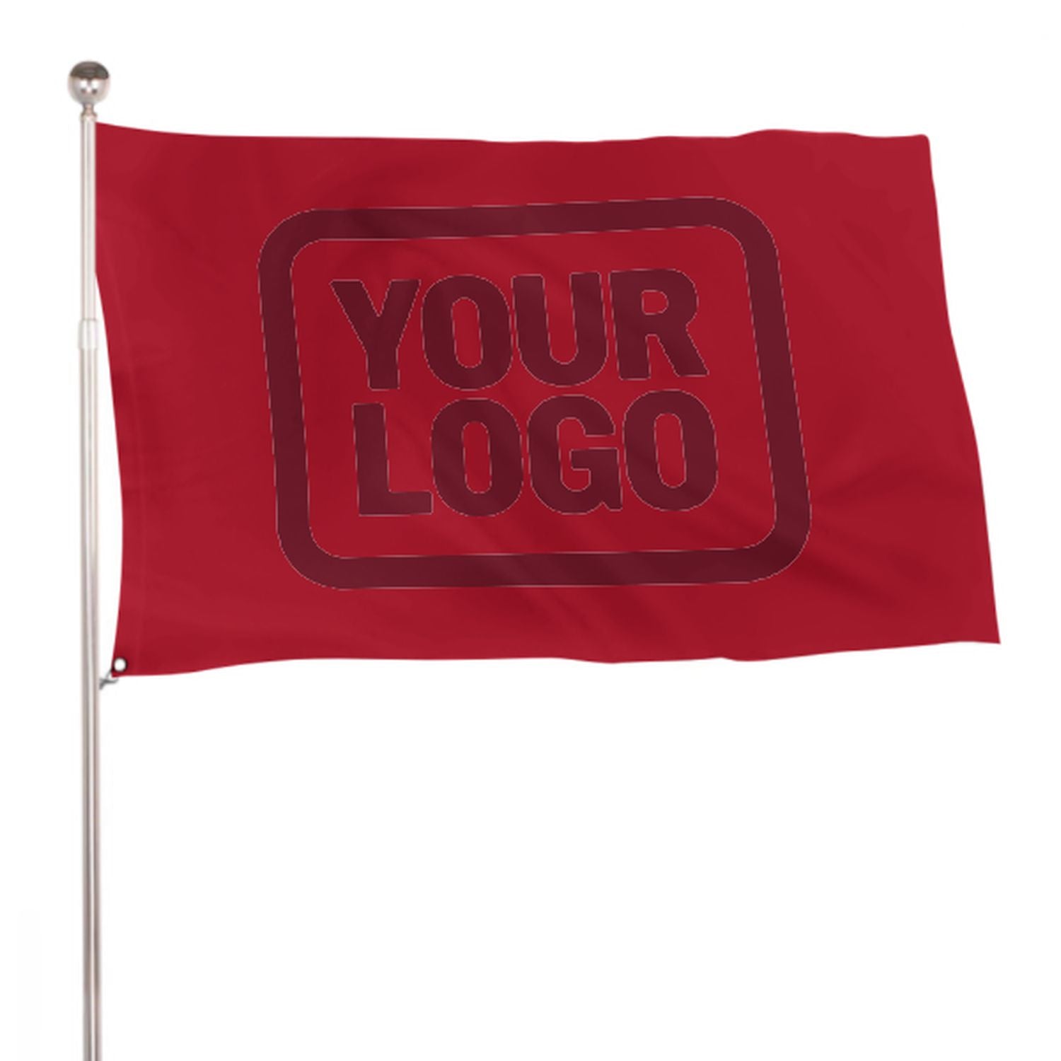 Maßgeschneidertes Rot Karmesinrot Flagge