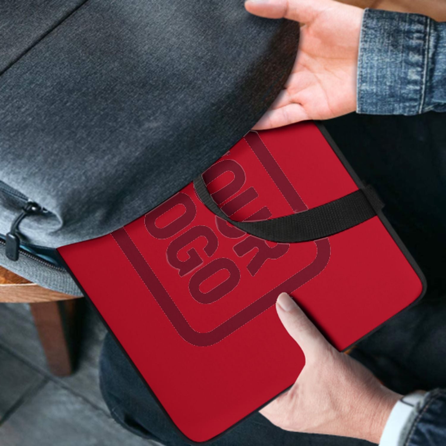 Maßgeschneidertes Rot Crimson Red Laptop Tasche