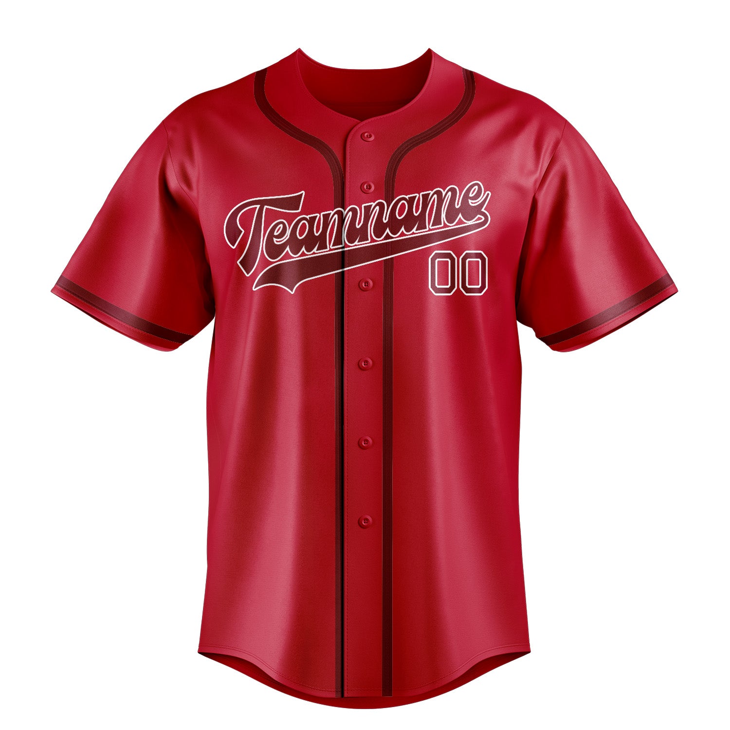 Benutzerdefiniertes Professionelles Rot Karmesinrot Baseballtrikot