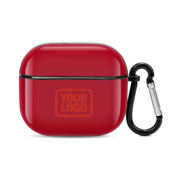Maßgeschneidertes Rot Orangerot AirPods-Hülle (3. Generation)