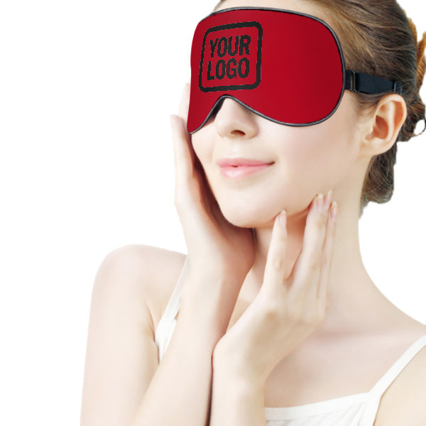 Maßgeschneidertes Rot Schwarz Schlafmaske