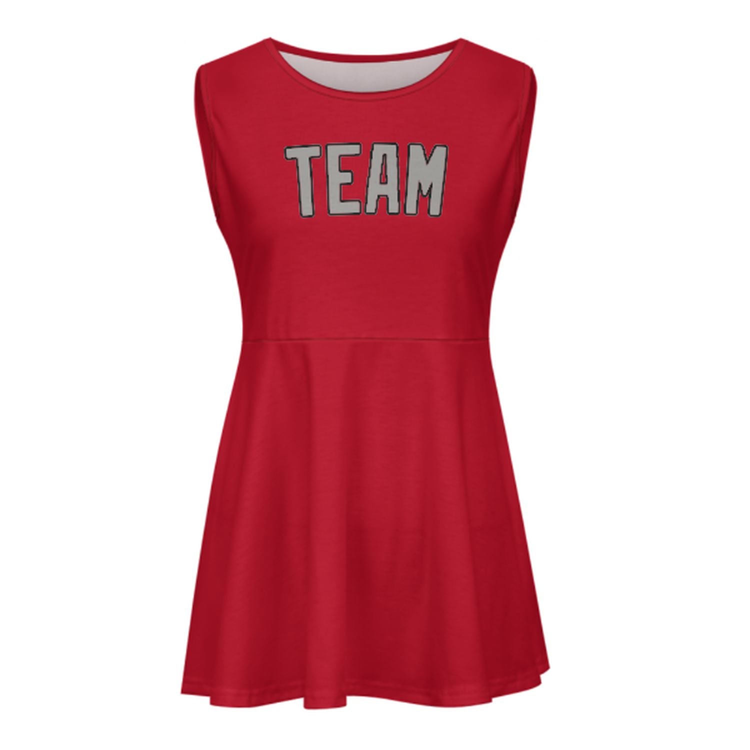 Maßgeschneidertes Rot Grau Cheerleader-Kleid