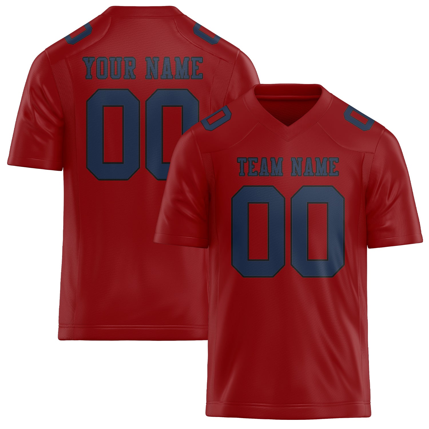 Maßgeschneidertes Professionelles Rot Marineblau Rugbytrikot