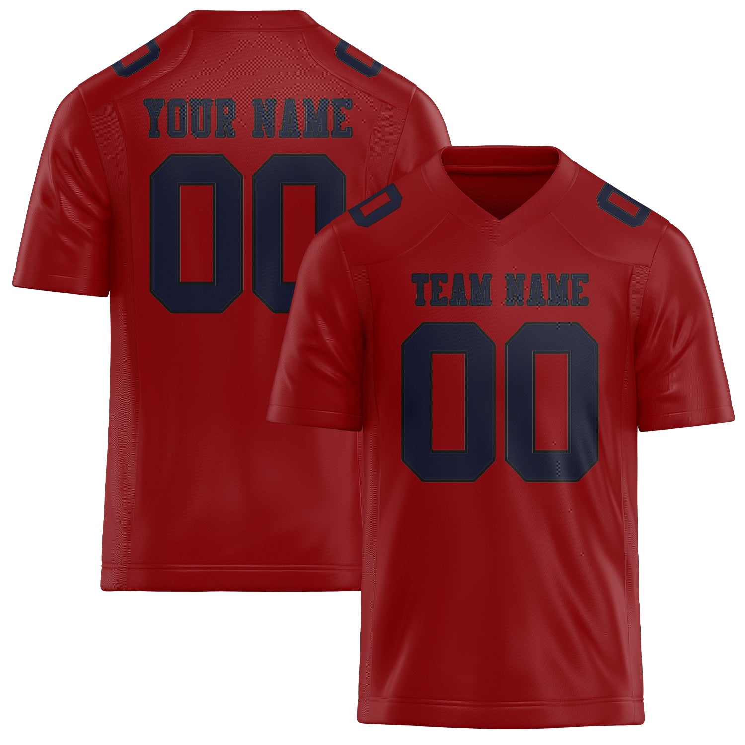 Maßgeschneidertes Professionelles Rot Stahlblau Rugbytrikot