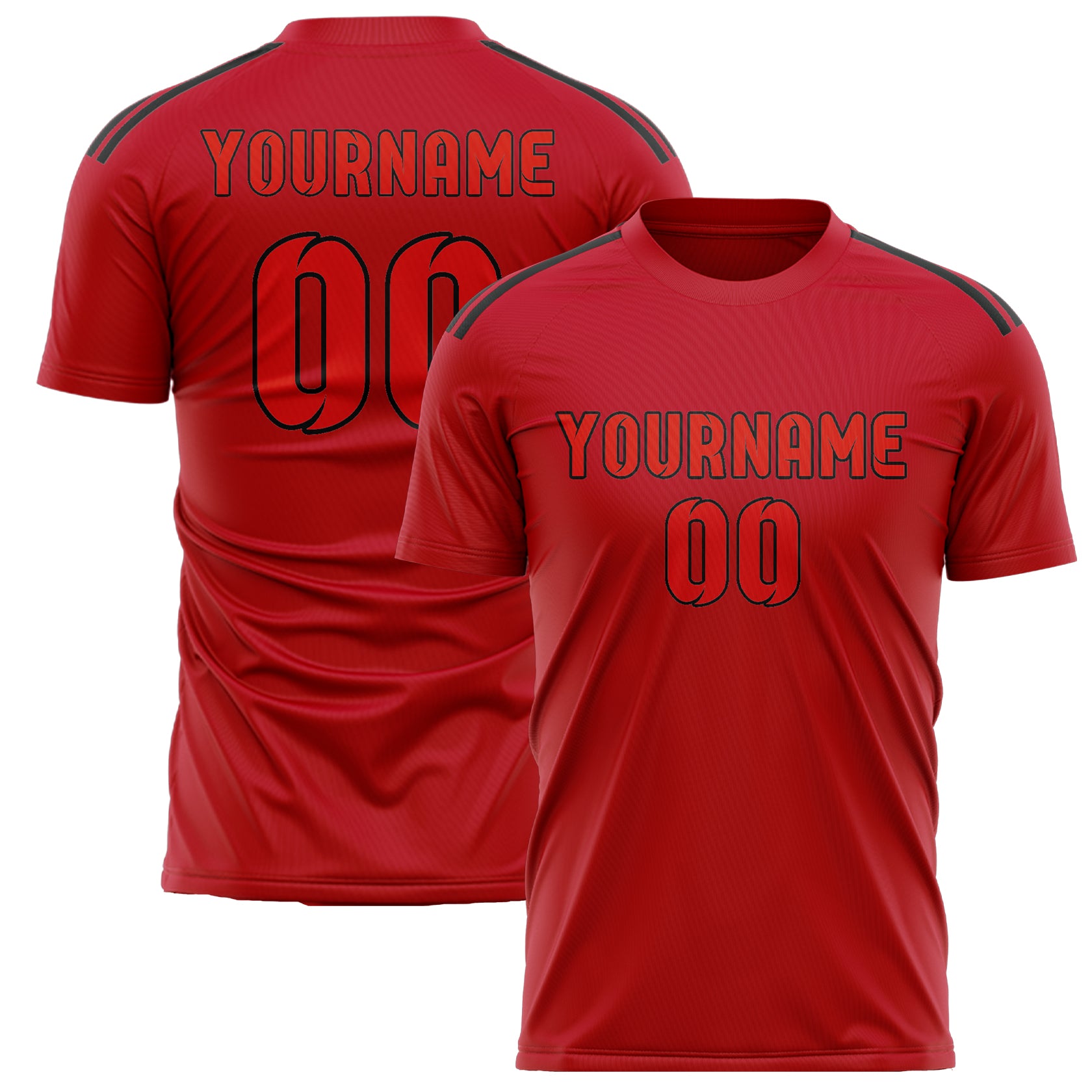 Benutzerdefiniertes Professionelles Rot Orangerot Fußballtrikot