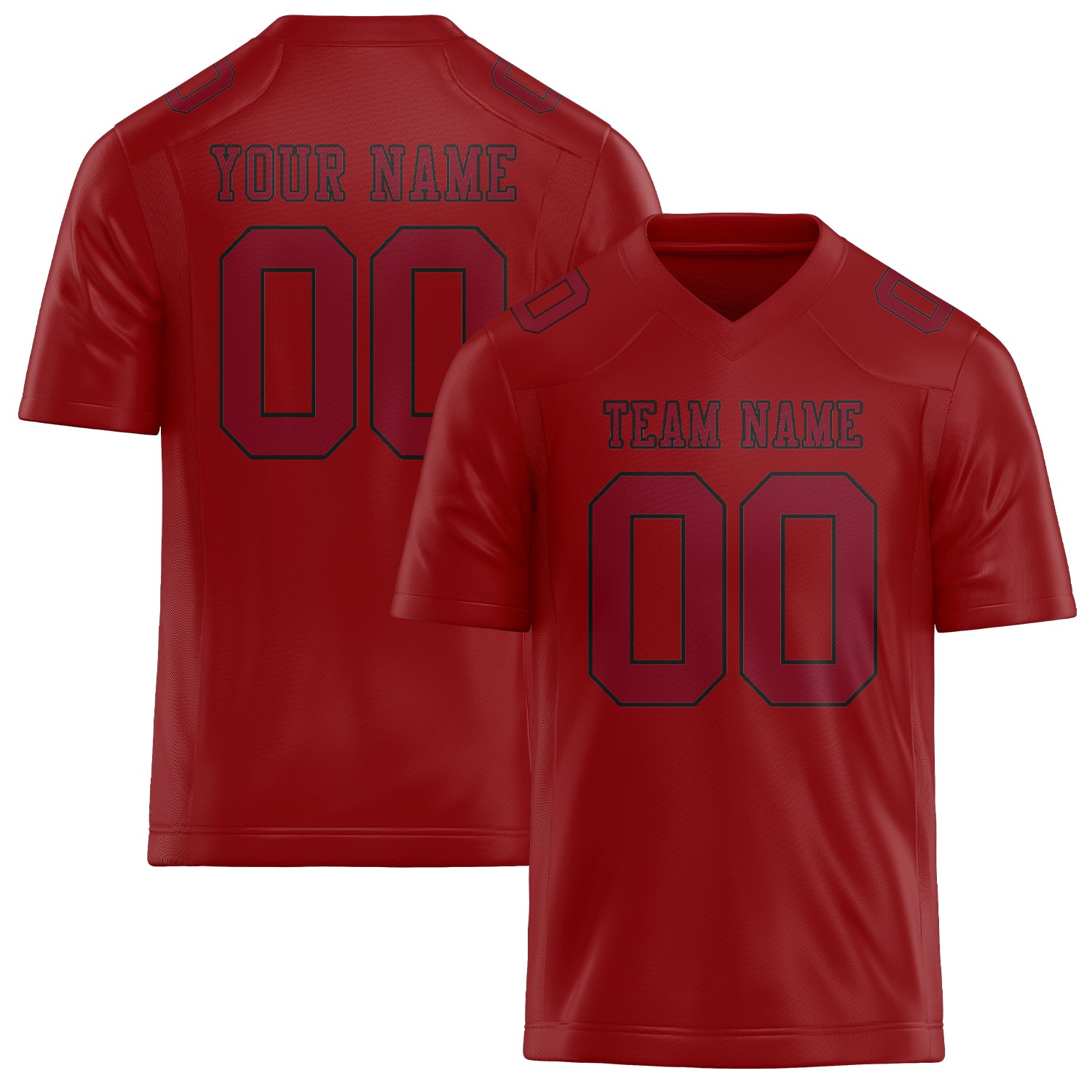 Maßgeschneidertes Professionelles Rot Karmesinrot Rugbytrikot