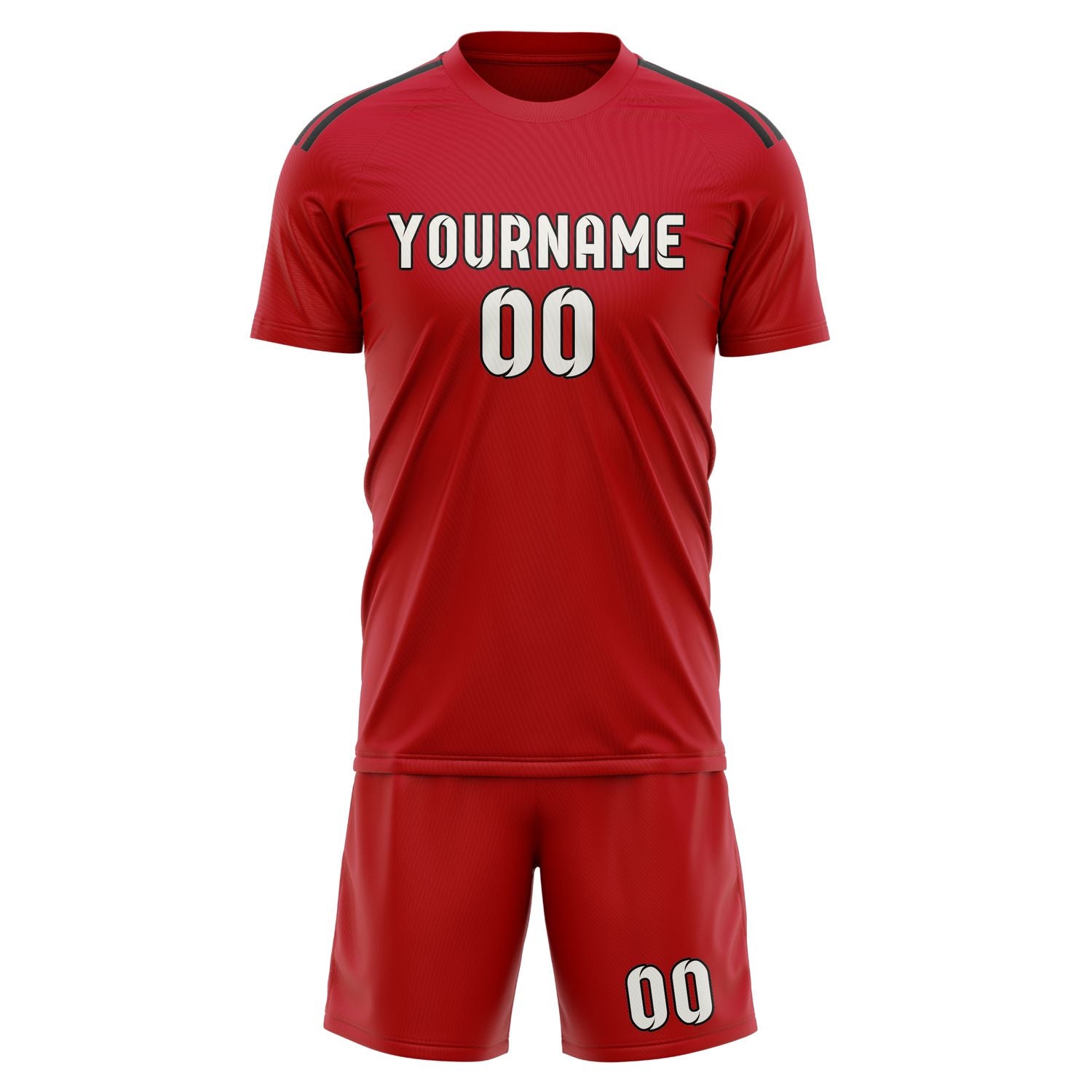 Maßgeschneidertes Professionelles Rot Weiß Fußballtrikot-Set