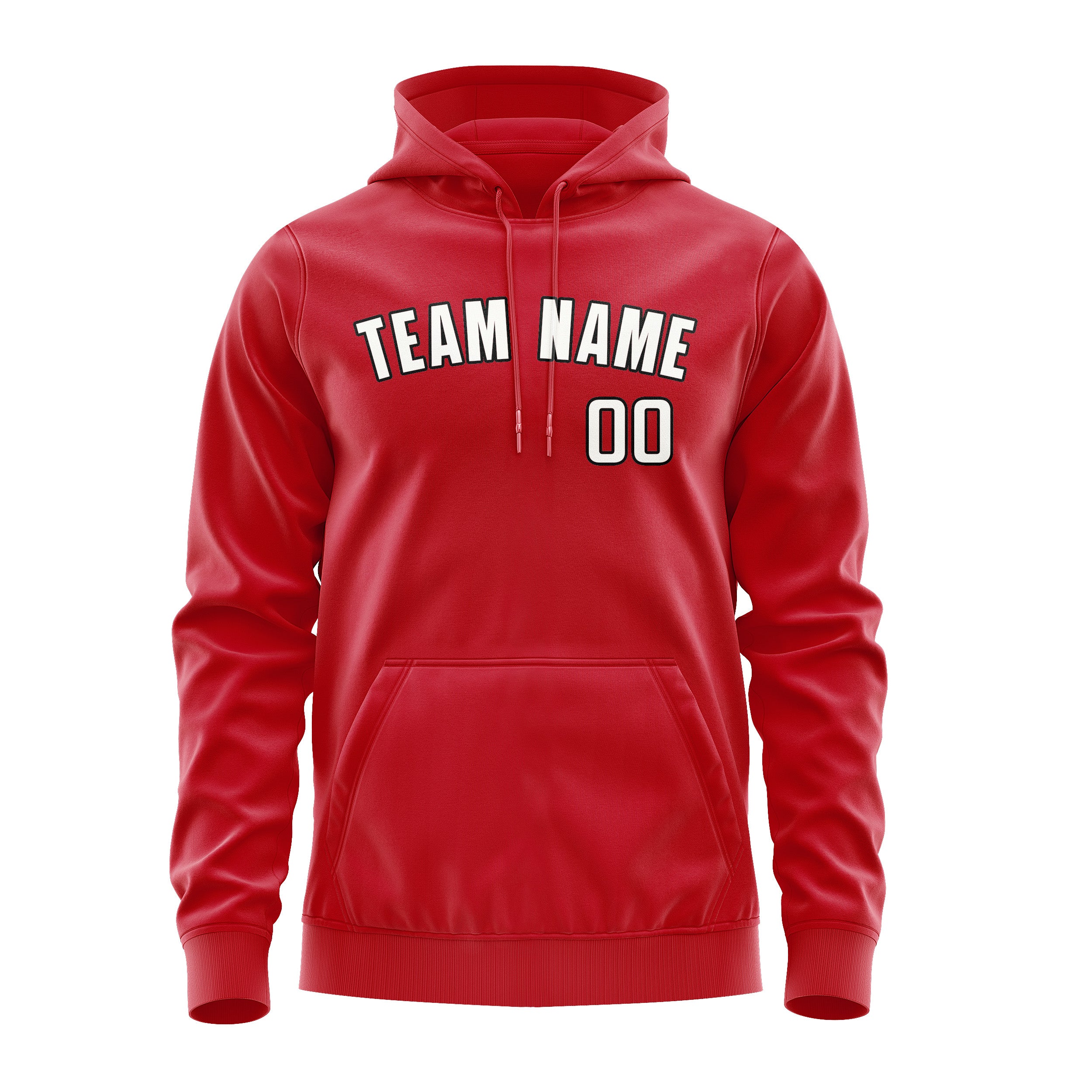 Maßgeschneidertes Rot Weiß Hoodie