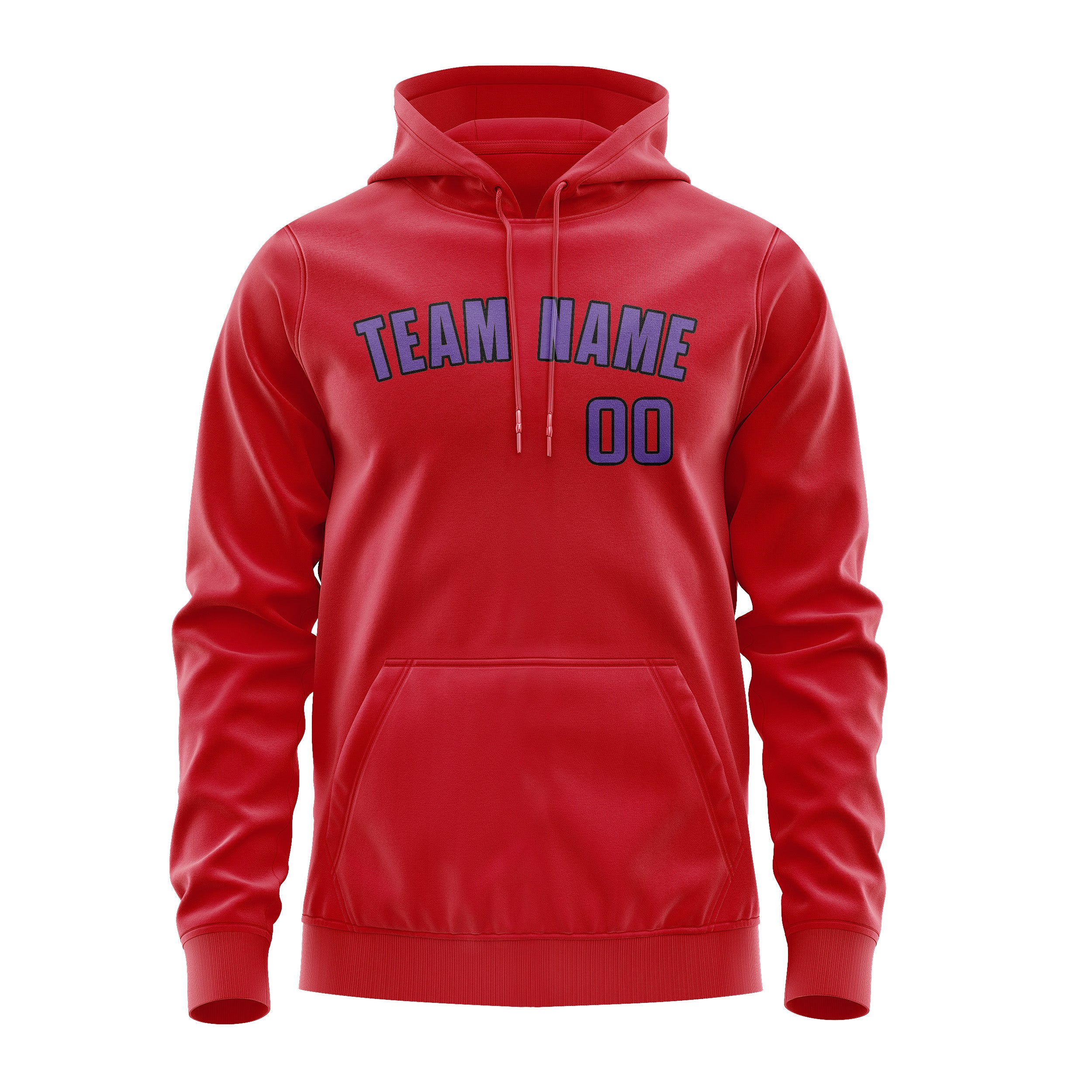 Maßgeschneidertes Rot Lavendel Hoodie