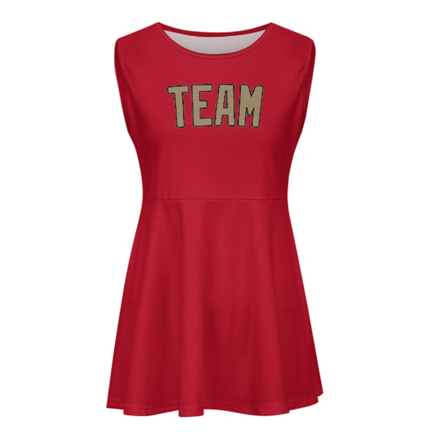 Maßgeschneidertes Rot Hellkhaki Cheerleader-Kleid