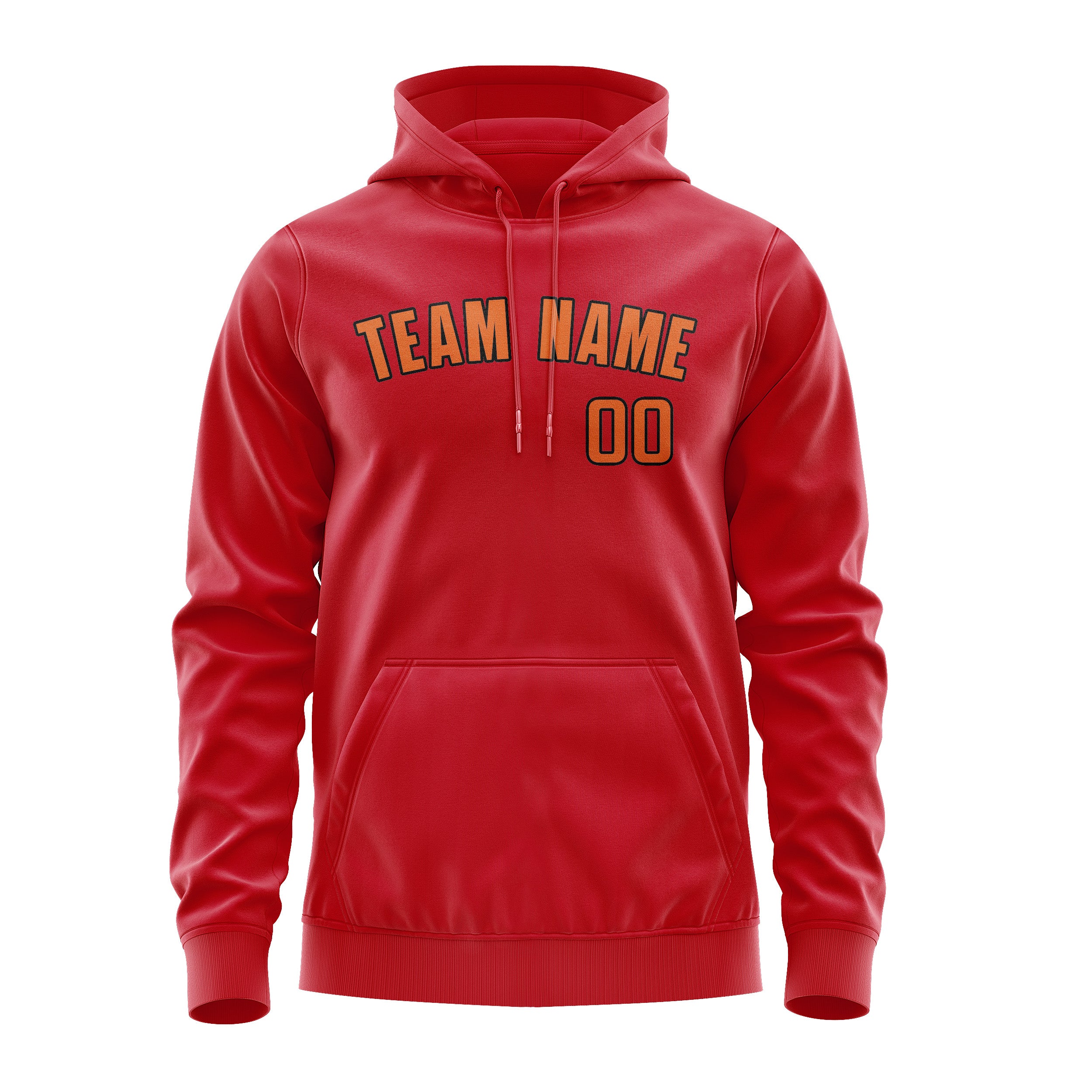Maßgeschneidertes Rot Orange Hoodie