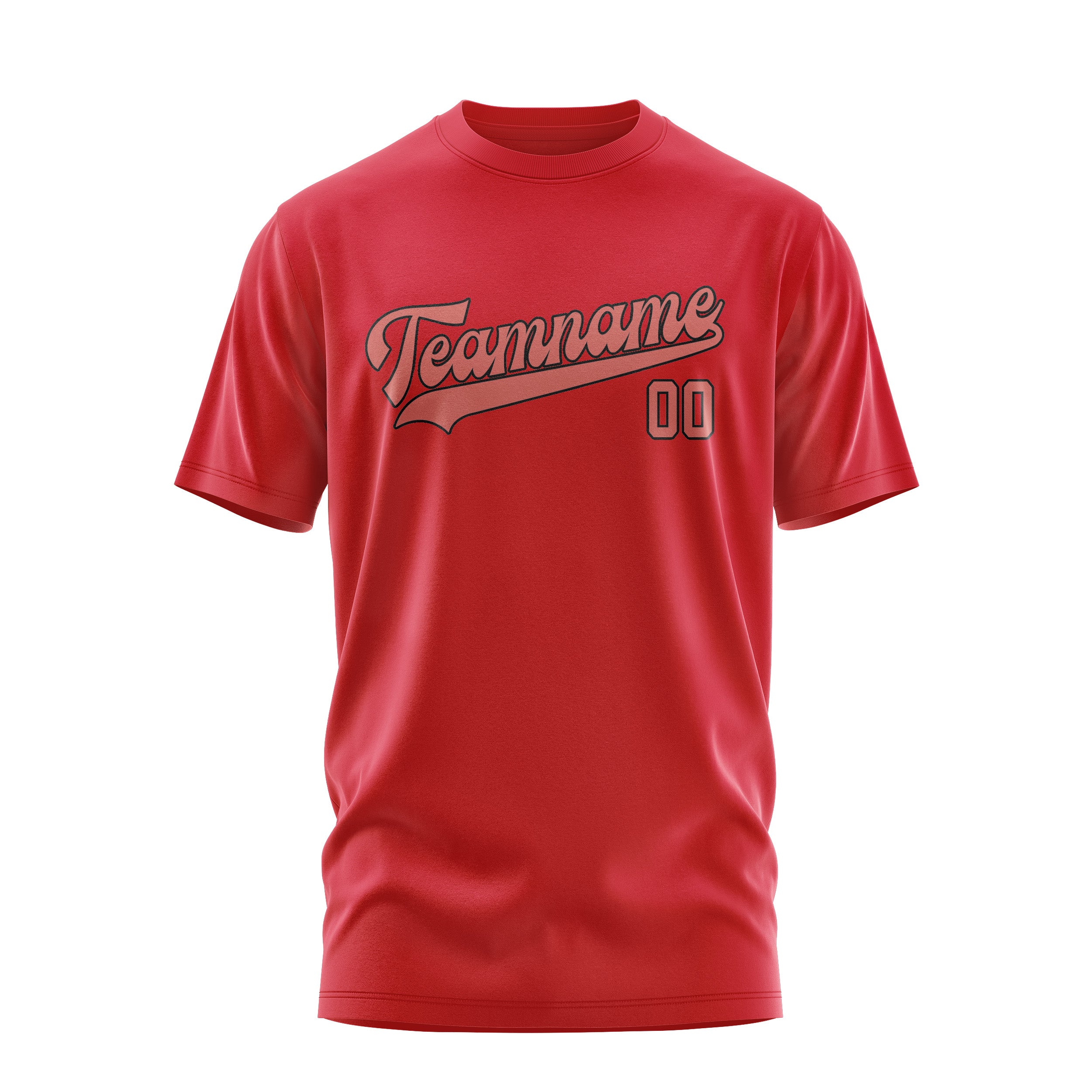 Maßgeschneidertes Rot Kupferrose T-Shirt