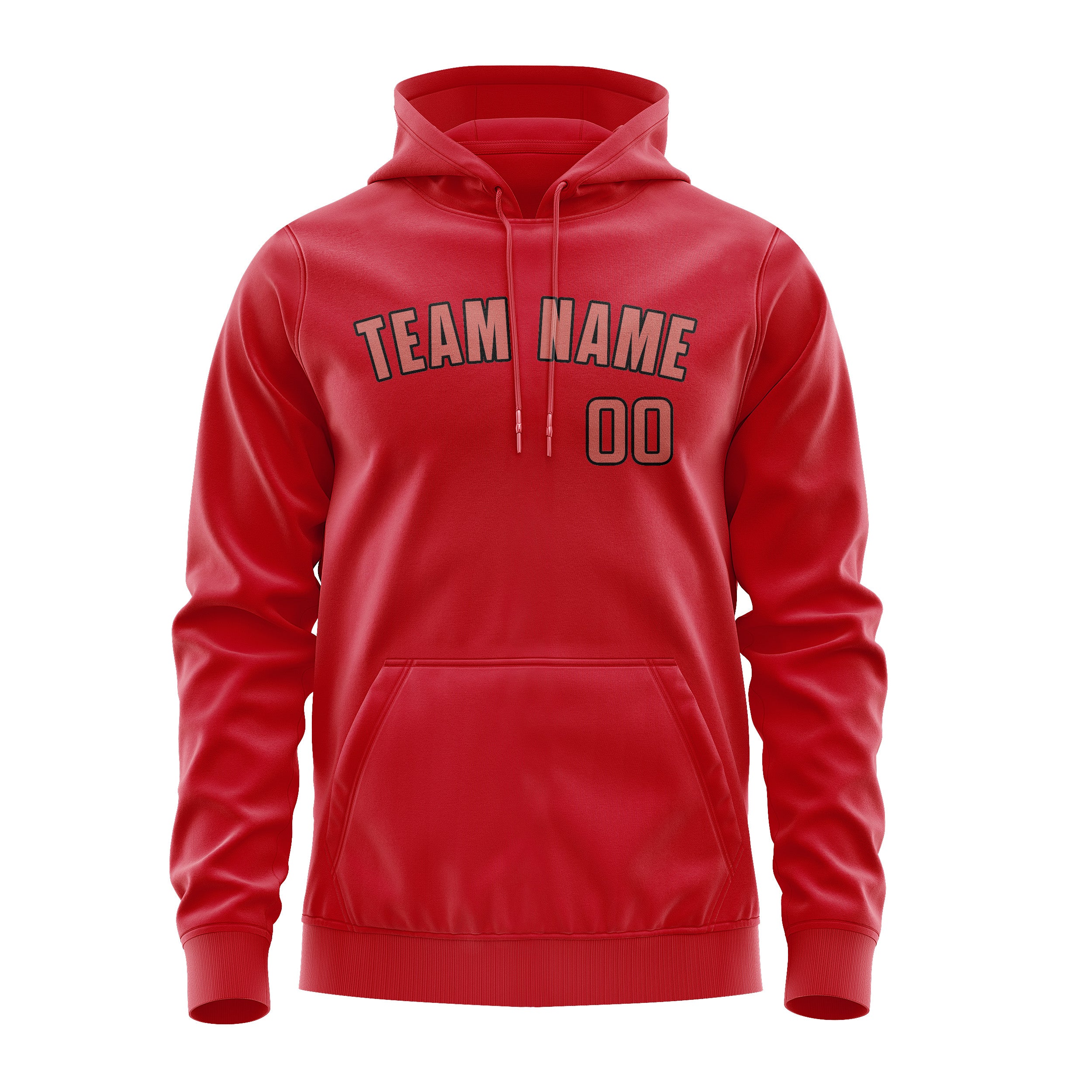 Maßgeschneidertes Rot Kupferrose Hoodie