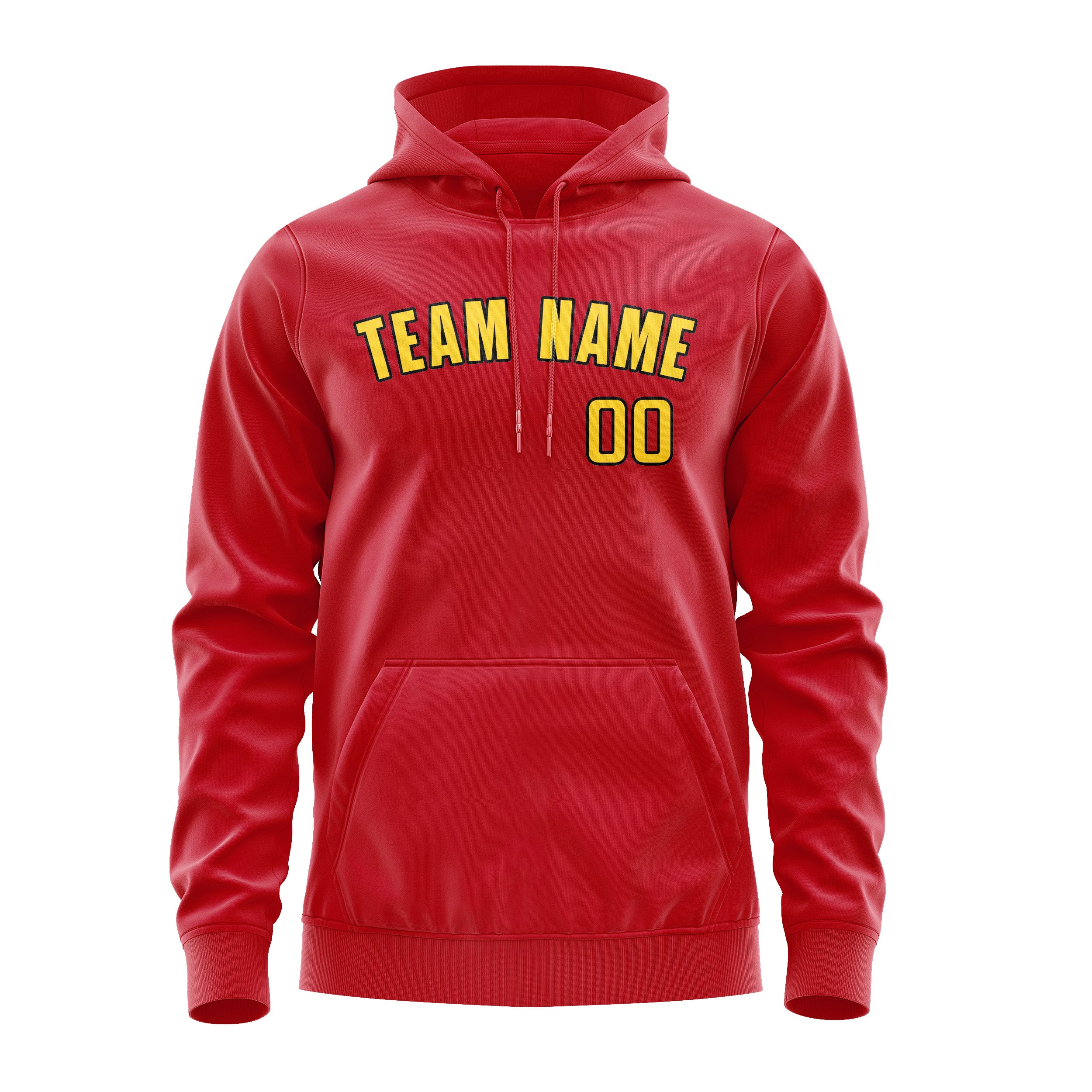 Maßgeschneidertes Rot Gold Hoodie