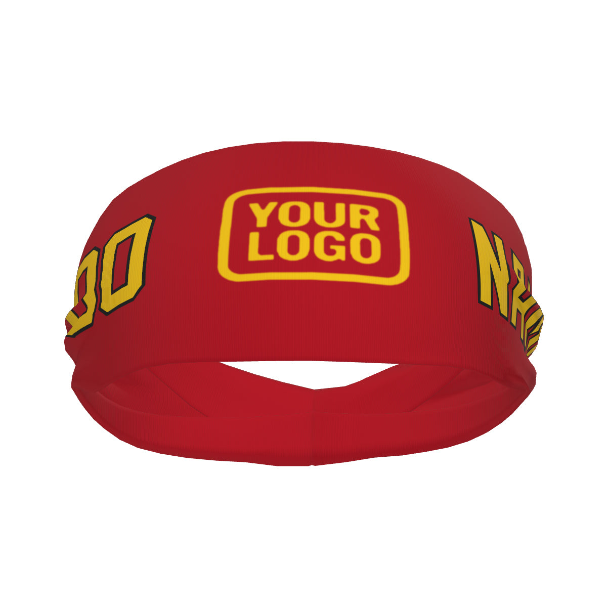 Maßgeschneidertes Rot Gold Sport Stirnband
