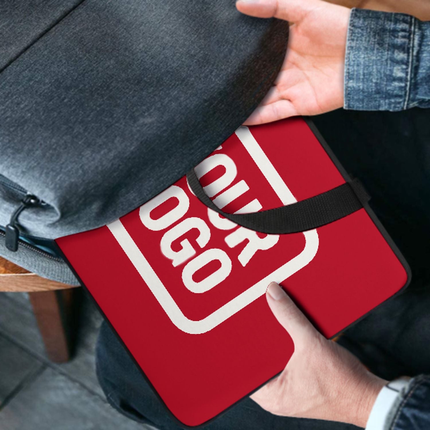 Maßgeschneidertes Rot White Laptop Tasche