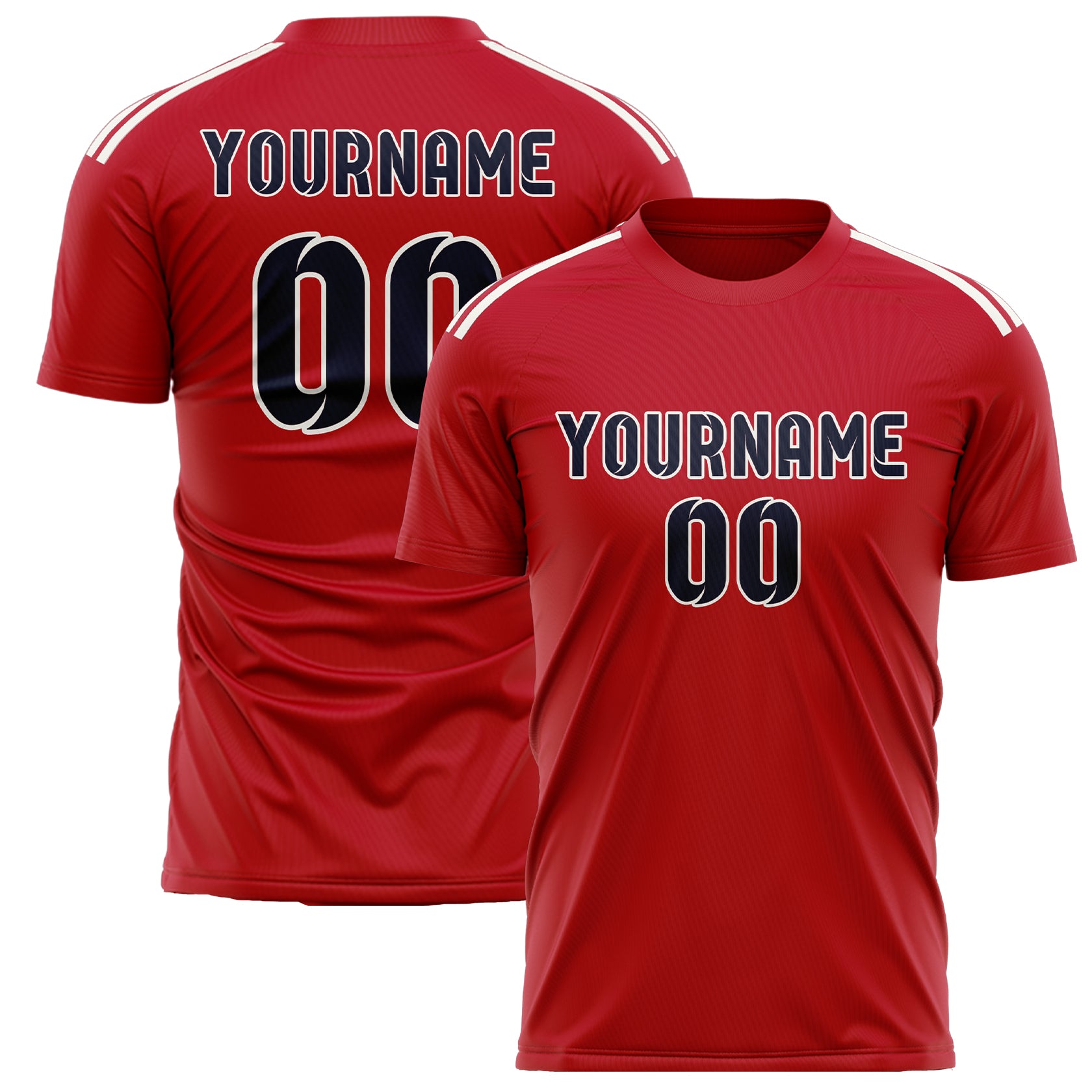 Benutzerdefiniertes Professionelles Rot Stahlblau Fußballtrikot