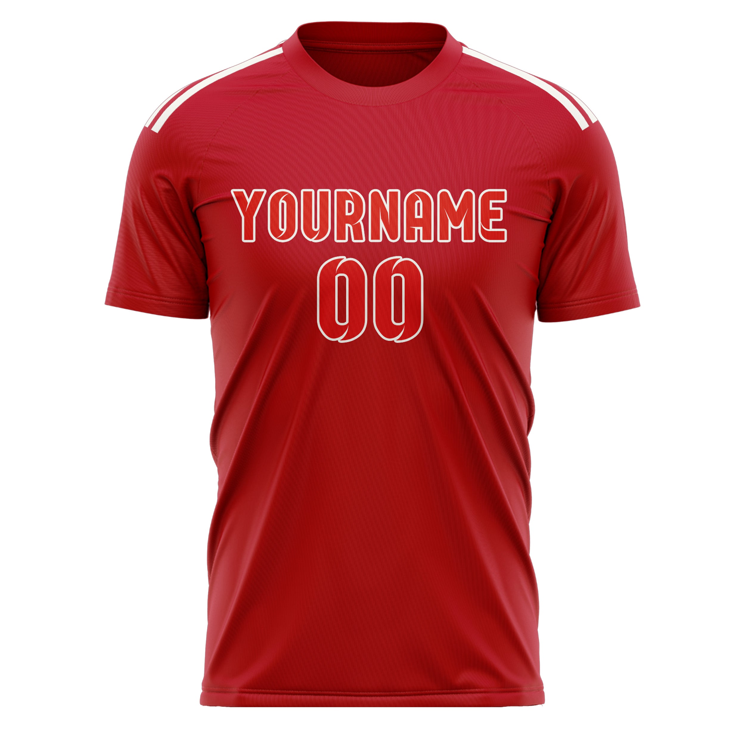 Benutzerdefiniertes Professionelles Rot Orangerot Fußballtrikot