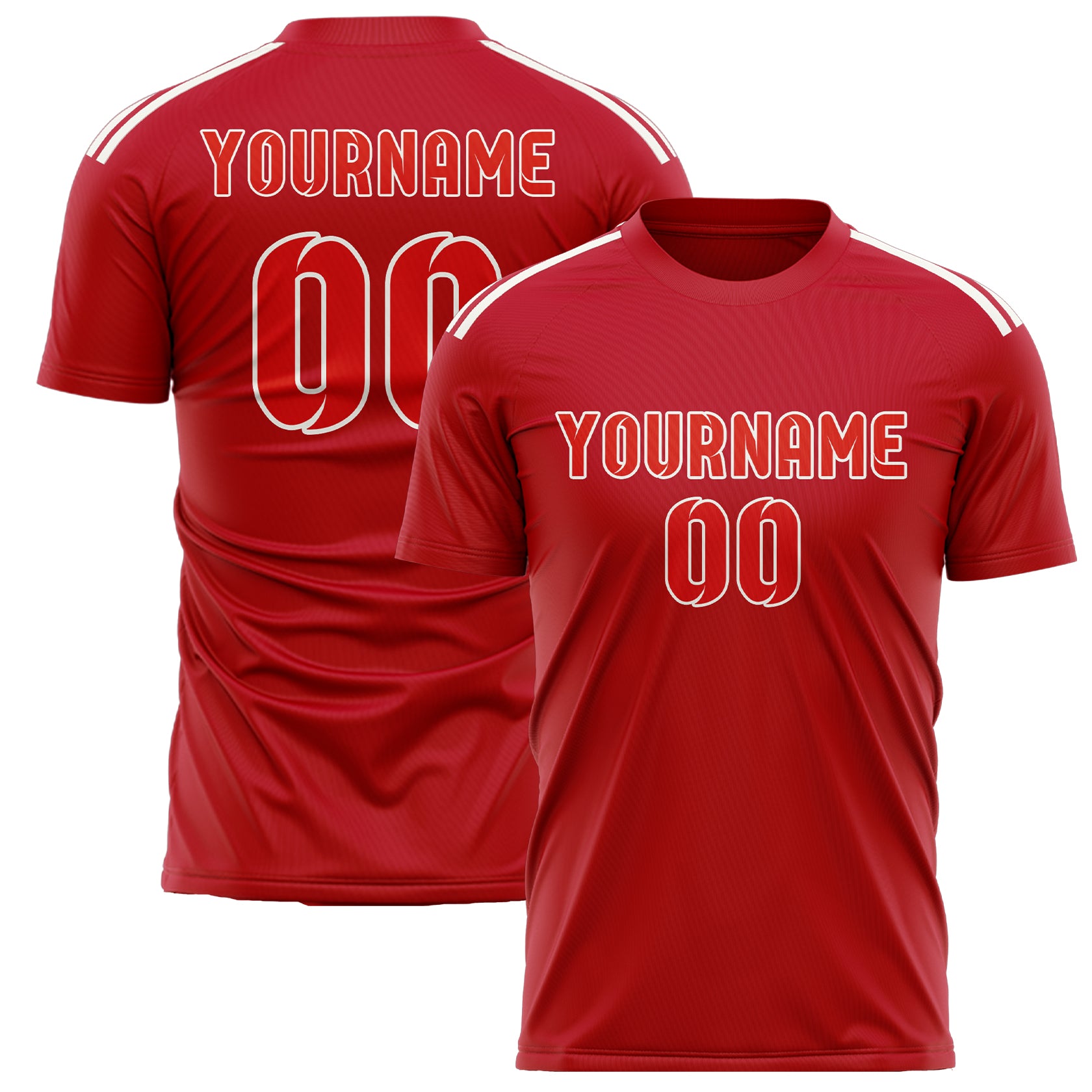 Benutzerdefiniertes Professionelles Rot Orangerot Fußballtrikot
