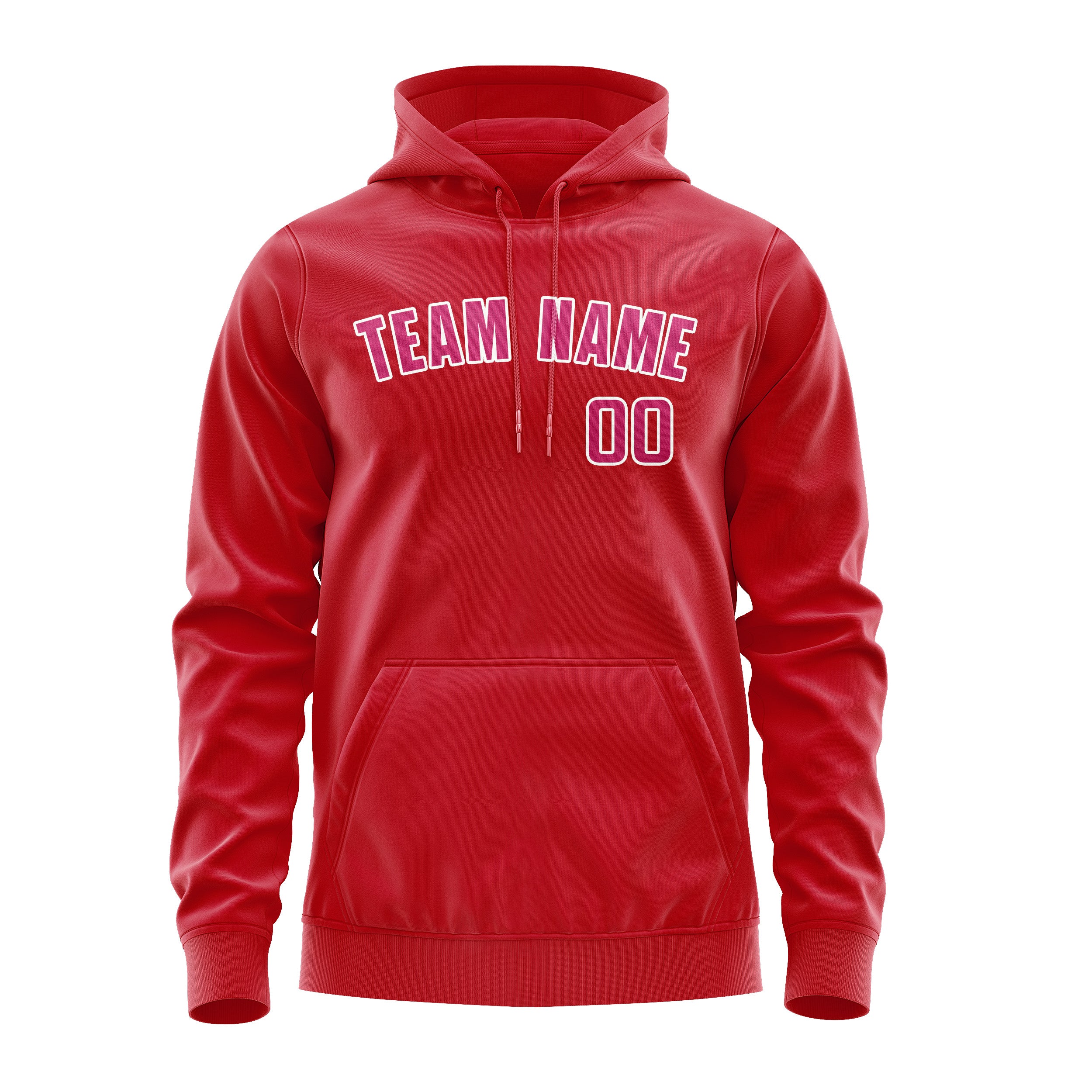 Maßgeschneidertes Rot Rosarot Hoodie