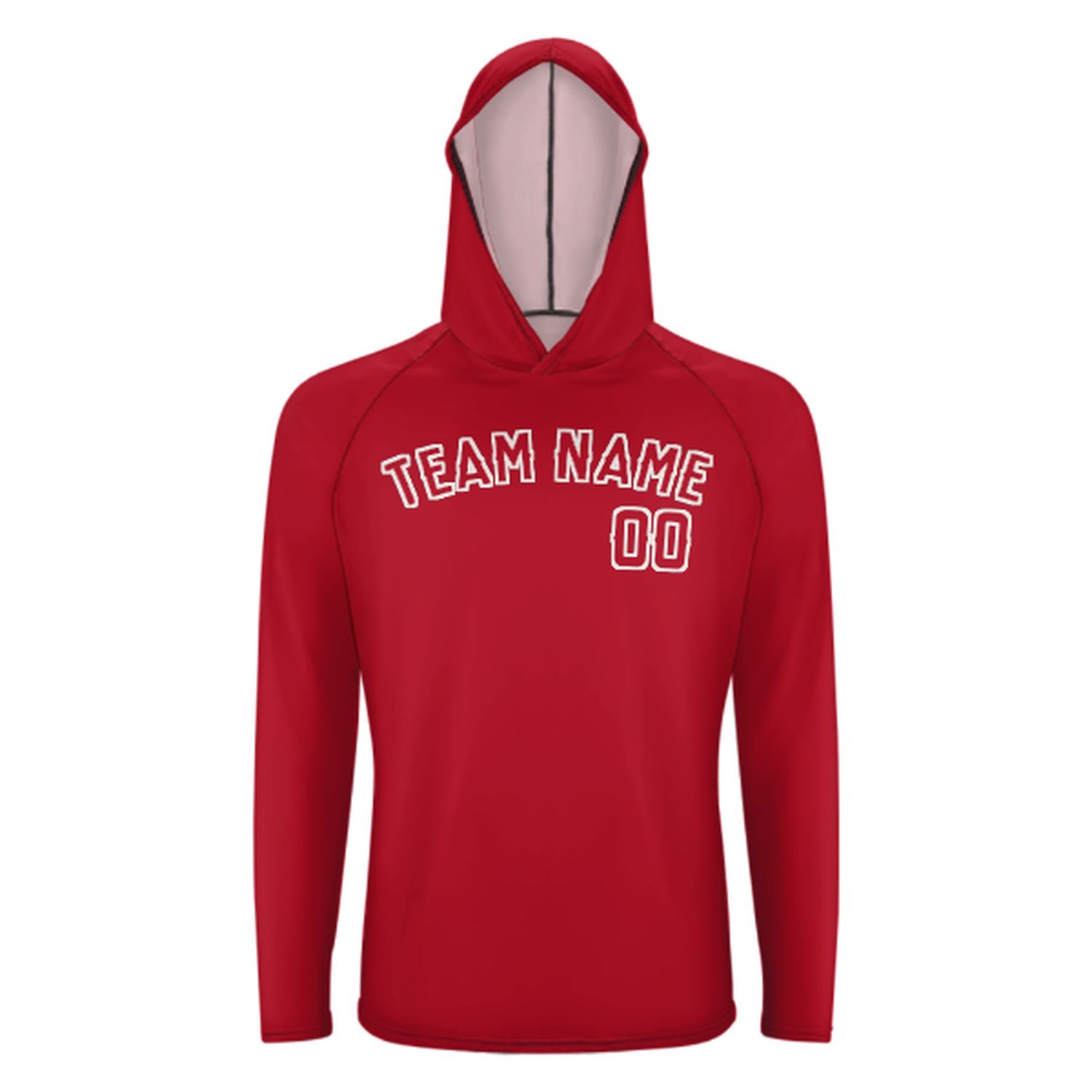 Maßgeschneidertes Rot Rot UV-Hoodie