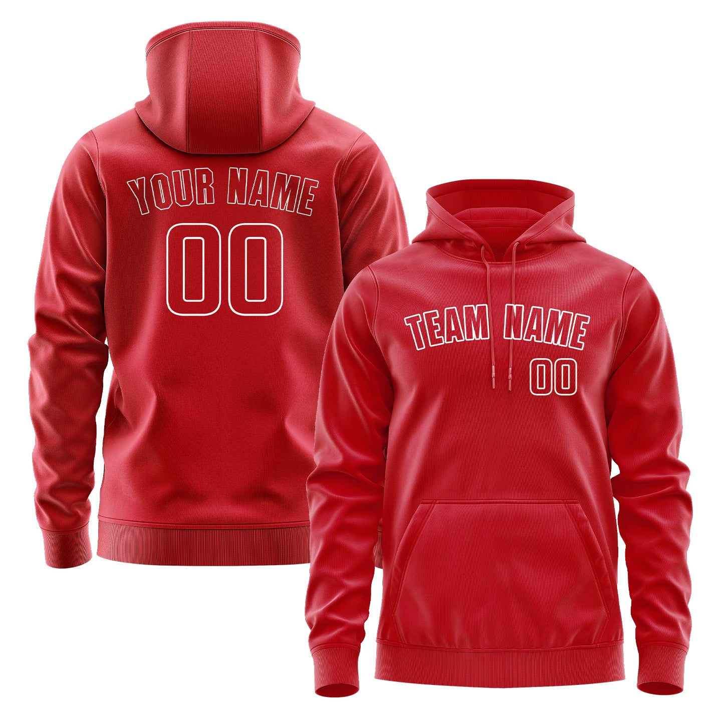 Maßgeschneidertes Rot Rot Hoodie