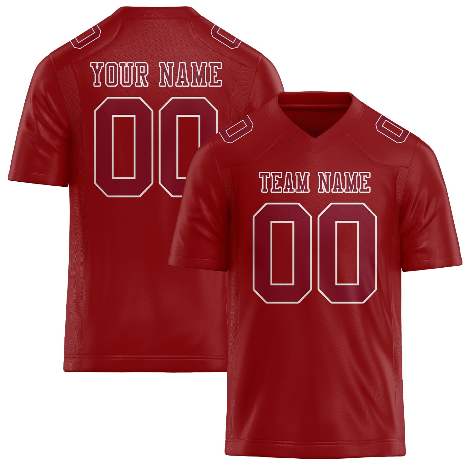Maßgeschneidertes Professionelles Rot Karmesinrot Rugbytrikot