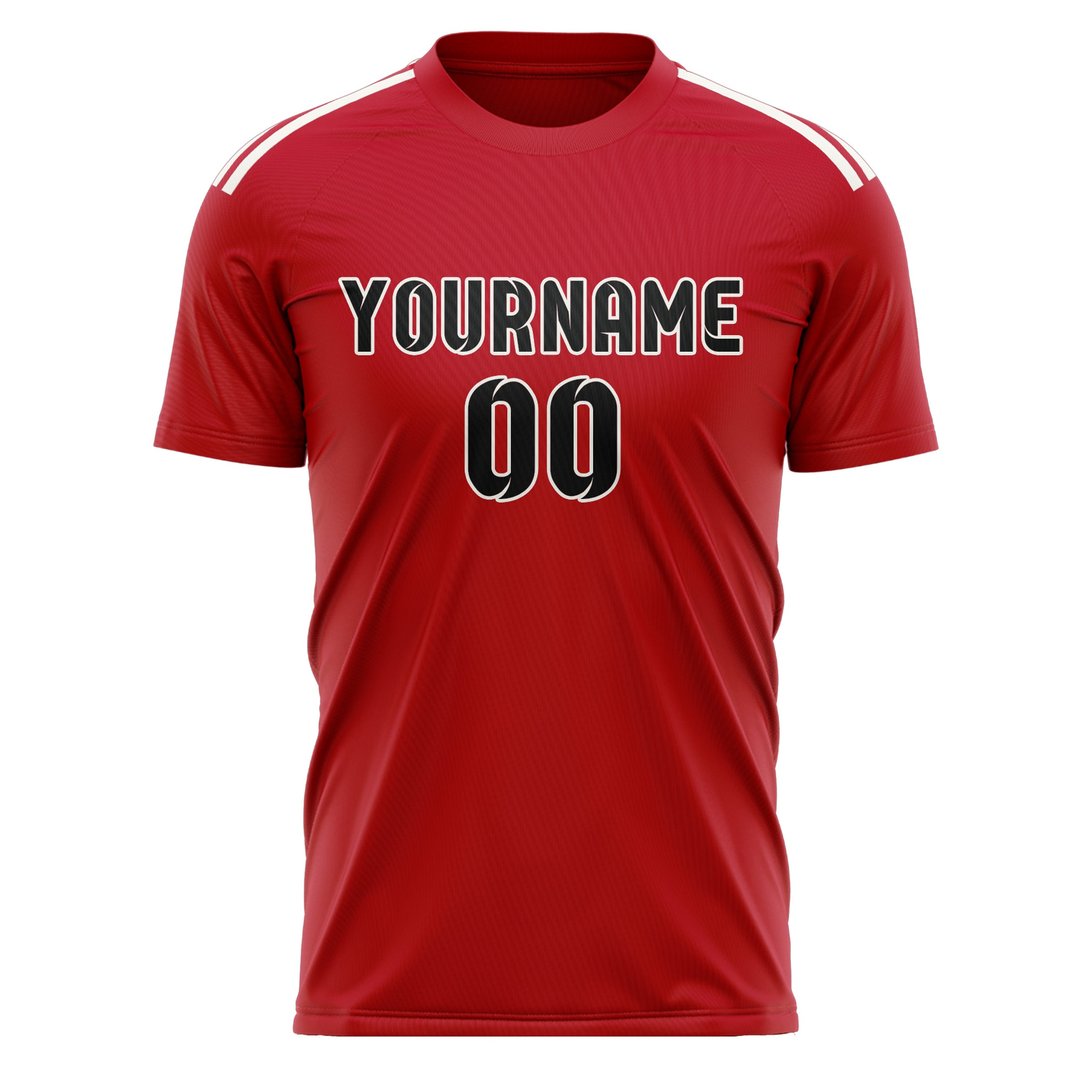 Benutzerdefiniertes Professionelles Rot Schwarz Fußballtrikot